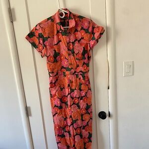 Mixed by Nasrin Ruby floral jumpsuit NWT